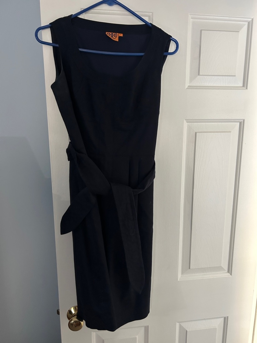 Tory Burch Classic navy Sleeveless Tie-Waist Dress